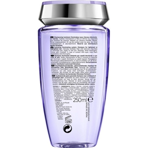 BLOND ABSOLU BAIN LUMIÈRE RECHARGEABLE Moisturizing illuminating shampoo for blonde hair 