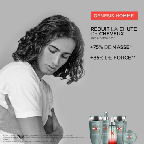 GENESIS HOMME CIRE D'ÉPAISSEUR TEXTURISANTE Cire coiffante pour cheveux affaiblis ayant tendance à s'affiner 