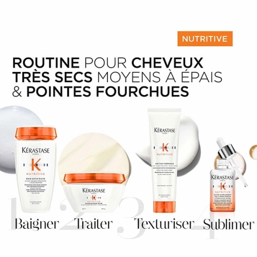 NUTRITIVE BAIN SATIN RICHE RECHARGEABLE Shampoo rich nutrition high in essential nutrients 