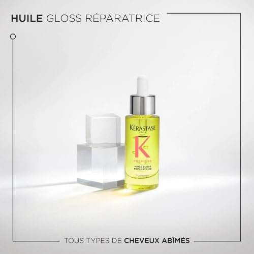 PREMIÈRE HUILE GLOSS RÉPARATRICE Reparative oil without rinsing, intense shine for damaged hair 