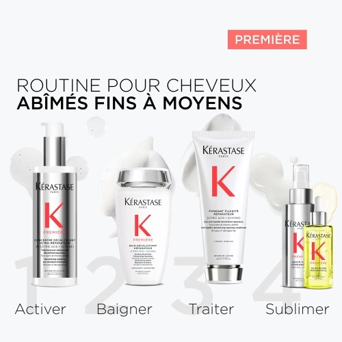 PREMIÈRE FONDANT FLUIDITÉ RÉPARATEUR Anti-stiffness, decalcifying and repairing treatment for all damaged hair 