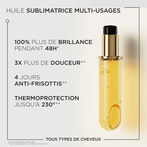 KÉRASTASE ELIXIR ULTIME L'Huile Originale sublimatrice- Huile nourrissante rechargeable pour tous types de cheveux 