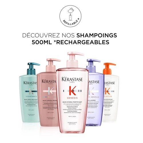 NUTRITIVE BAIN SATIN RICHE RECHARGEABLE Shampoo rich nutrition high in essential nutrients 