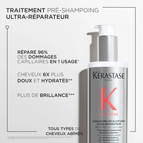CONCENTRÉ DÉCALCIFIANT ULTRA-RÉPARATEUR Highly concentrated pre-shampoo treatment - mini format 