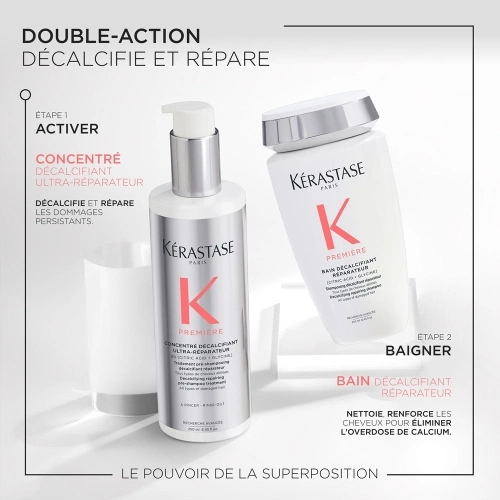 CONCENTRÉ DÉCALCIFIANT ULTRA-RÉPARATEUR Highly concentrated pre-shampoo treatment - mini format 