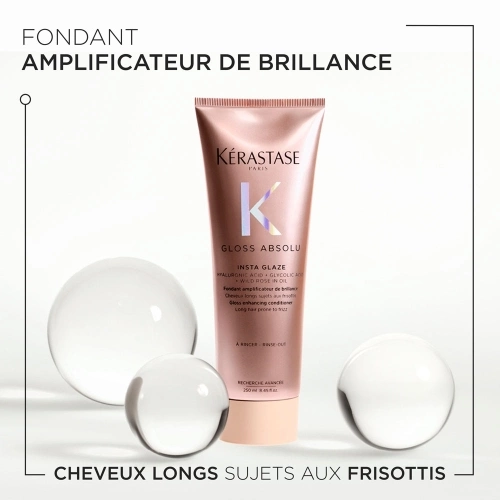 GLOSS ABSOLU FONDANT INSTA GLAZE Fondant shine enhancer for long hair prone to frizz 