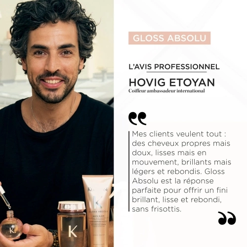 GLOSS ABSOLU FONDANT INSTA GLAZE Fondant shine enhancer for long hair prone to frizz 