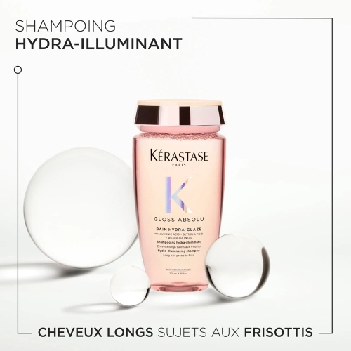 GLOSS ABSOLU BAIN HYDRA-GLAZE Bain hydra-illuminant pour cheveux longs sujets aux frisottis - Mini Format 