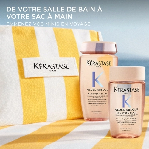 GLOSS ABSOLU BAIN HYDRA-GLAZE Bain hydra-illuminant pour cheveux longs sujets aux frisottis - Mini Format 