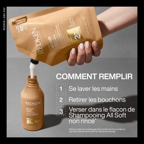 ALL SOFT Recharge Shampoing pour cheveux secs 