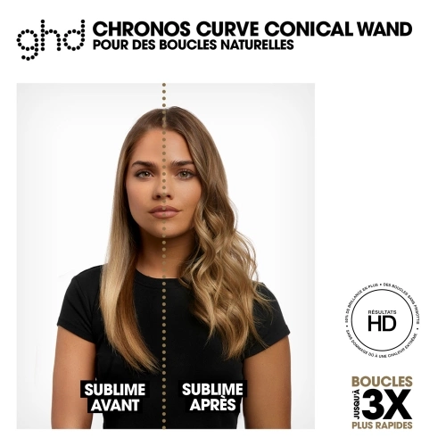 EXCEPTIONAL BOX Chronos Conical Wand Hair curler 