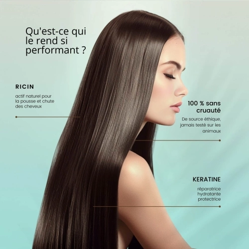 KERATINE X HUILE DE RICIN Masque hydratant réparateur qui stimule la pousse naturelle 