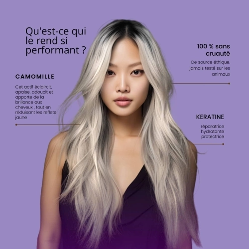 KÉRATINE X BLOND LUMIERE Shampoing hydratant anti-reflets disgracieux 