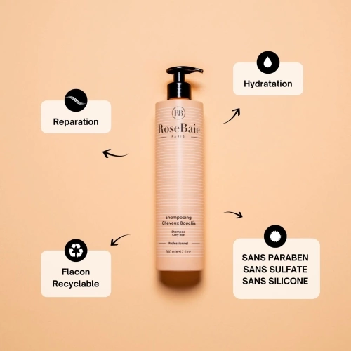 KÉRATINE X BOUCLES Shampoing qui définit, hydrate et réduit les frisottis des cheveux texturés 