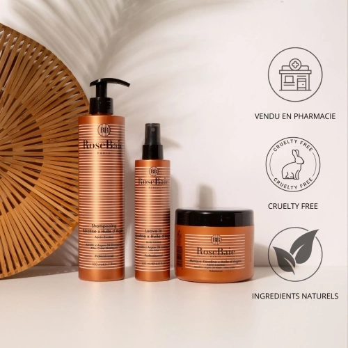 KERATINE X HUILE D'ARGAN Leave in Post coloration pour cheveux fragilisés exposés au soleil, chlore et sel 