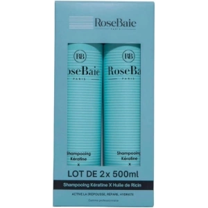 KERATINE X HUILE DE RICIN Duo of repairing moisturizing shampoos that stimulate natural growth