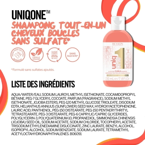 UNIQ ONE Shampoing Tout-en-Un Cheveux Bouclés 