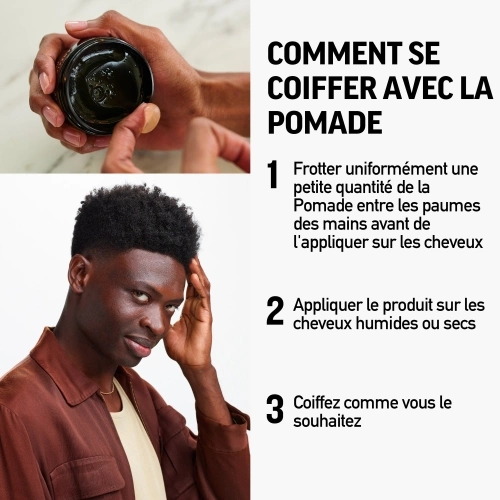POMADE Cire cheveux homme fixation souple & brillance élevée 