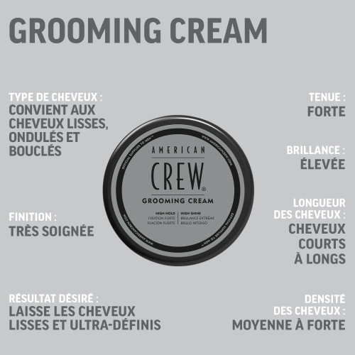 GROOMING CREAM Cire fixation forte, brillance extrême 
