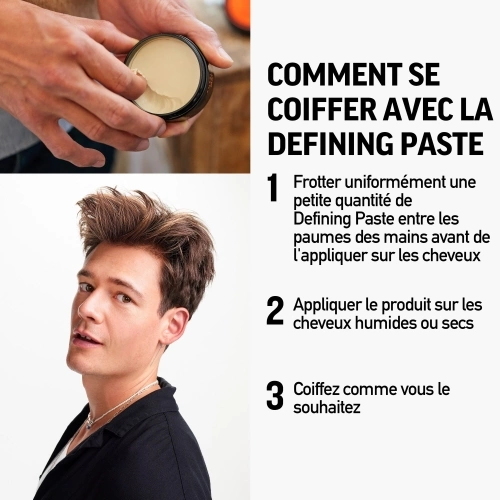 DEFINING PASTE Cire cheveux  homme fixation souple & effet mat 
