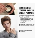 CREAM POMADE  Coiffage cheveux homme tenue souple & effet mat