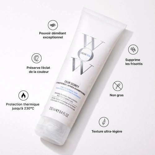 COLOR SECURITY CONDITIONNER Après-shampoing pour cheveux colorés fins à normaux Démêlage facile et hydratation ultra-légère avec 3 niveaux de protection thermique 5060150185113_1.jpg