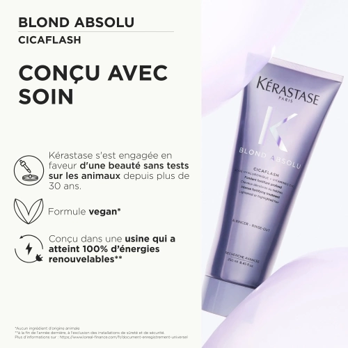 CICAFLASH BLOND ABSOLU Après-shampoing réparateur démêlant pour cheveux blonds décolorés ou méchés 3474636692361_7.jpg