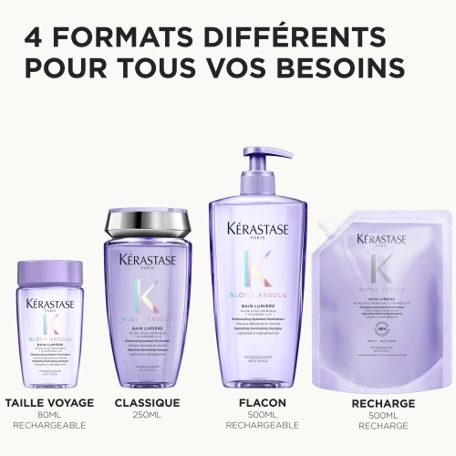 BLOND ABSOLU BAIN LUMIÈRE RECHARGEABLE Moisturizing illuminating shampoo for blonde hair 3474636881260_6.jpg