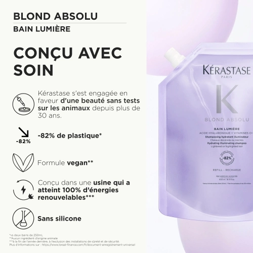 BLOND ABSOLU BAIN LUMIÈRE RECHARGEABLE Moisturizing illuminating shampoo for blonde hair 3474637079192_8.jpg