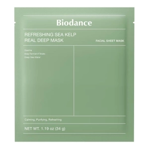 REFRESHING SEA KELP REAL DEEP Soothing and purifying face mask