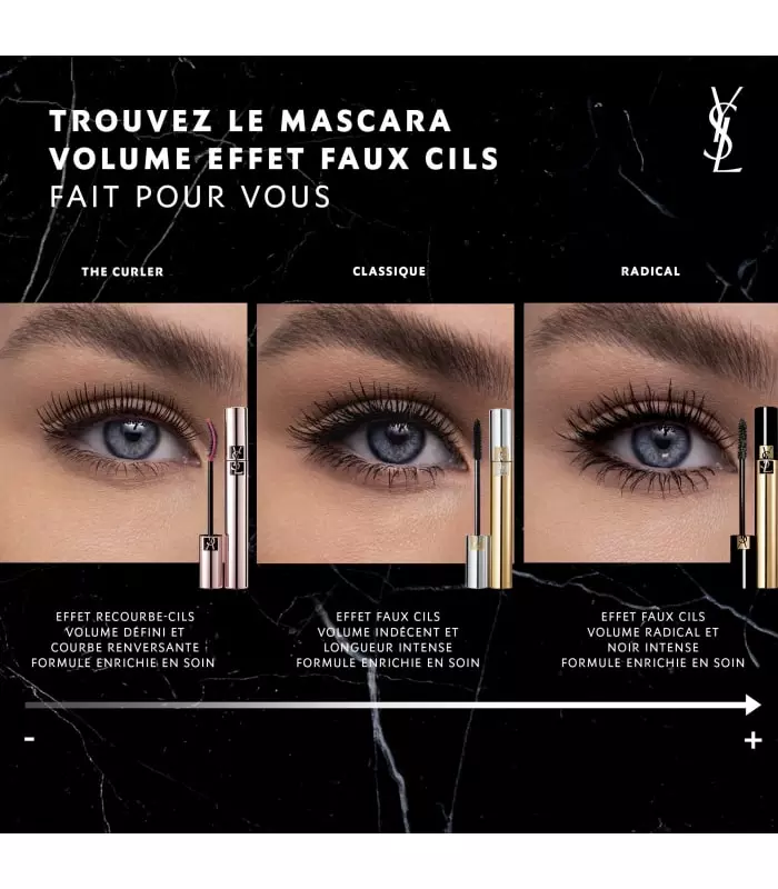 Yves Saint Laurent The Curler Mascara Volume Effet Faux Cils - -Rebellious Black
