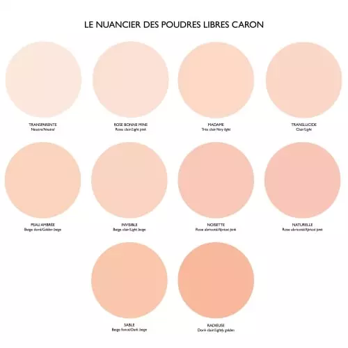 LES TRANSPARENTES Loose Powder Nuancier-poudres-libres